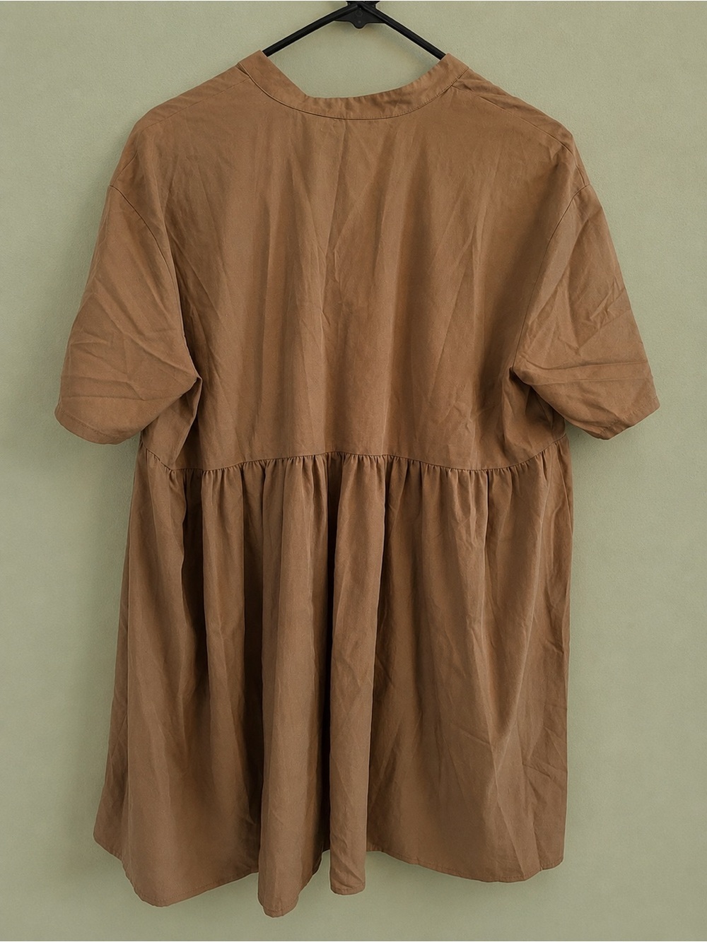 ZARA | Brown Babydoll Mini Dress | Boho Cottagecore Western | Medium - Picture 3 of 4